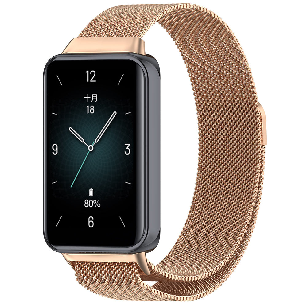 Curea smartwatch Techsuit Watchband (W009) compatibil cu Honor Band 9, Roz Auriu