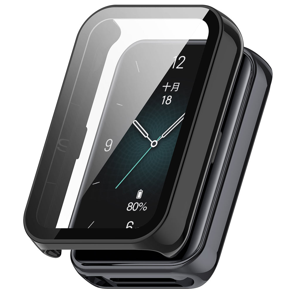 Folie de protectie smartwatch Techsuit Defense360 Pro + Screen Protector compatibil cu Honor Band 10 / Band 9, Negru