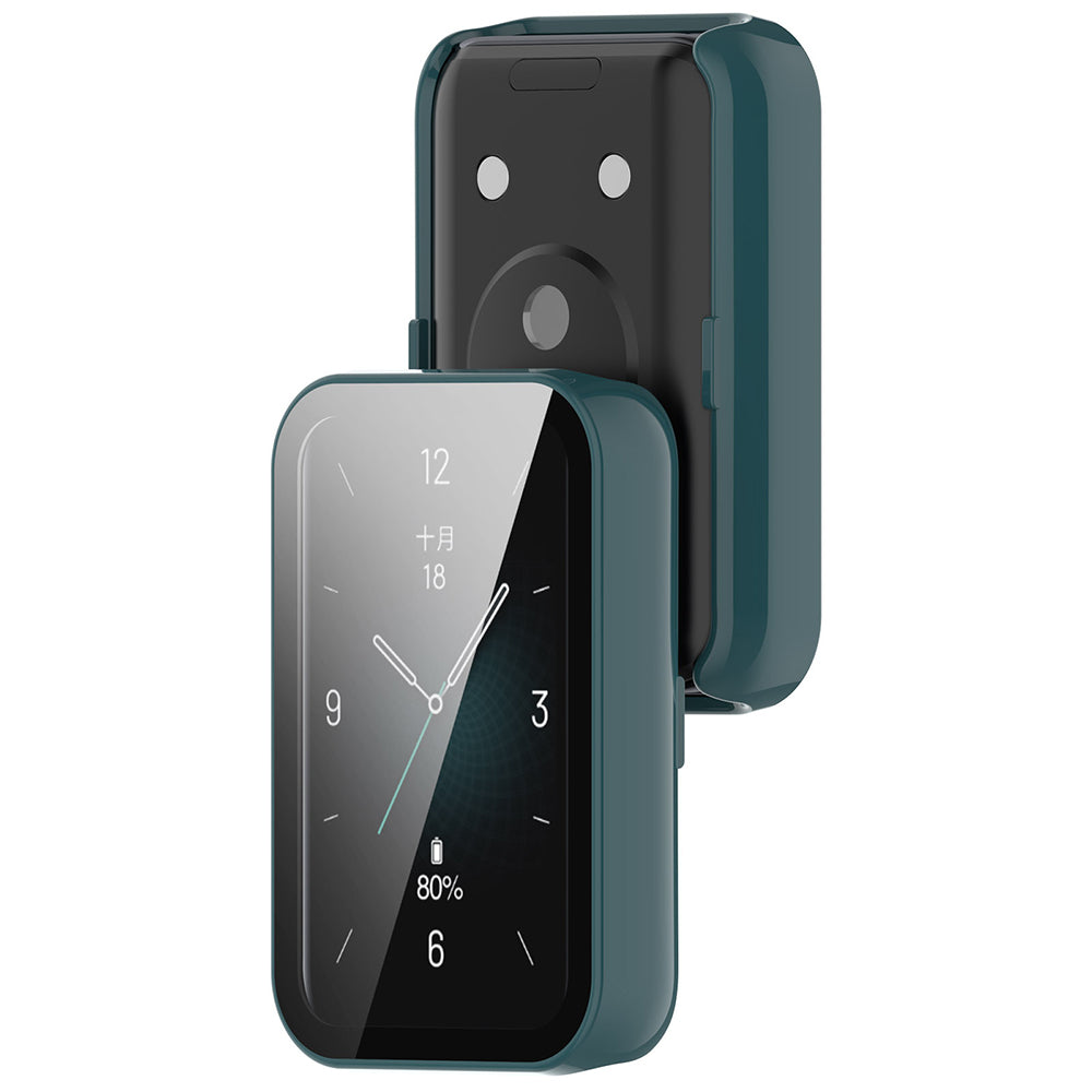 Folie de protectie smartwatch Techsuit Defense360 Pro + Screen Protector compatibil cu Honor Band 10 / Band 9, Deep Teal