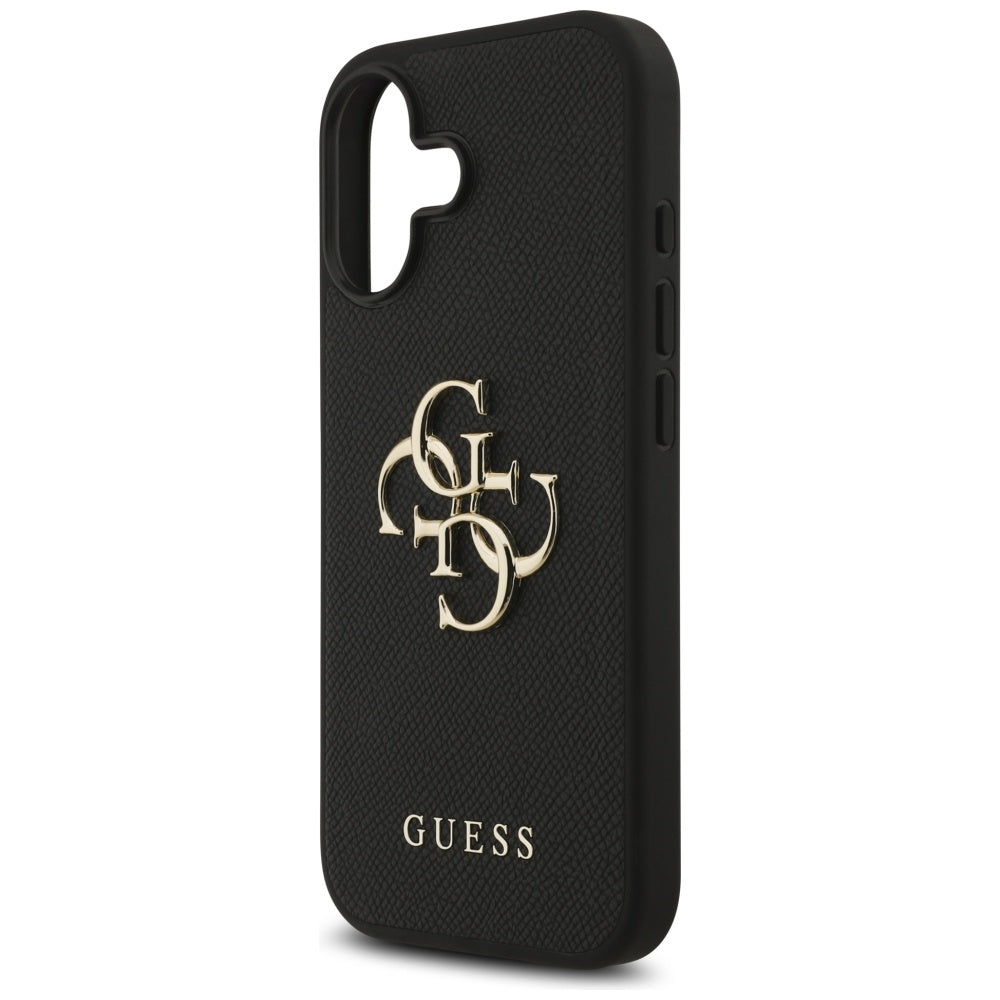 Husa de protectie Guess Hardcase 4G Grained Big and Classic Logo (GUHCP17SPGT4MBK) compatibil cu iPhone 17, Negru