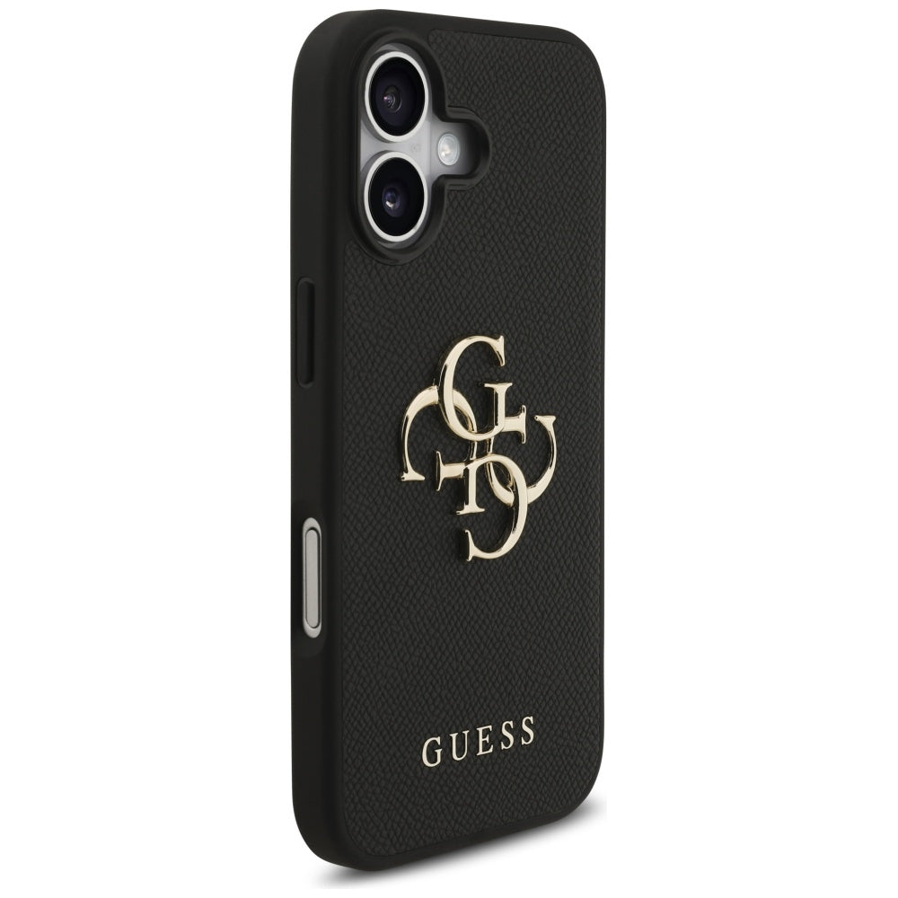 Husa de protectie Guess Hardcase 4G Grained Big and Classic Logo (GUHCP17SPGT4MBK) compatibil cu iPhone 17, Negru