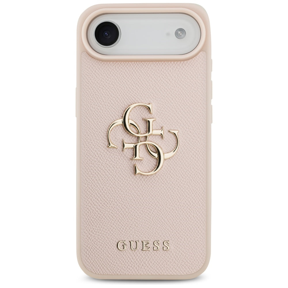 Husa de protectie Guess Hardcase 4G Grained Big and Classic Logo (GUHCP17MPGT4MBP) compatibil cu iPhone 17 Air, Roz