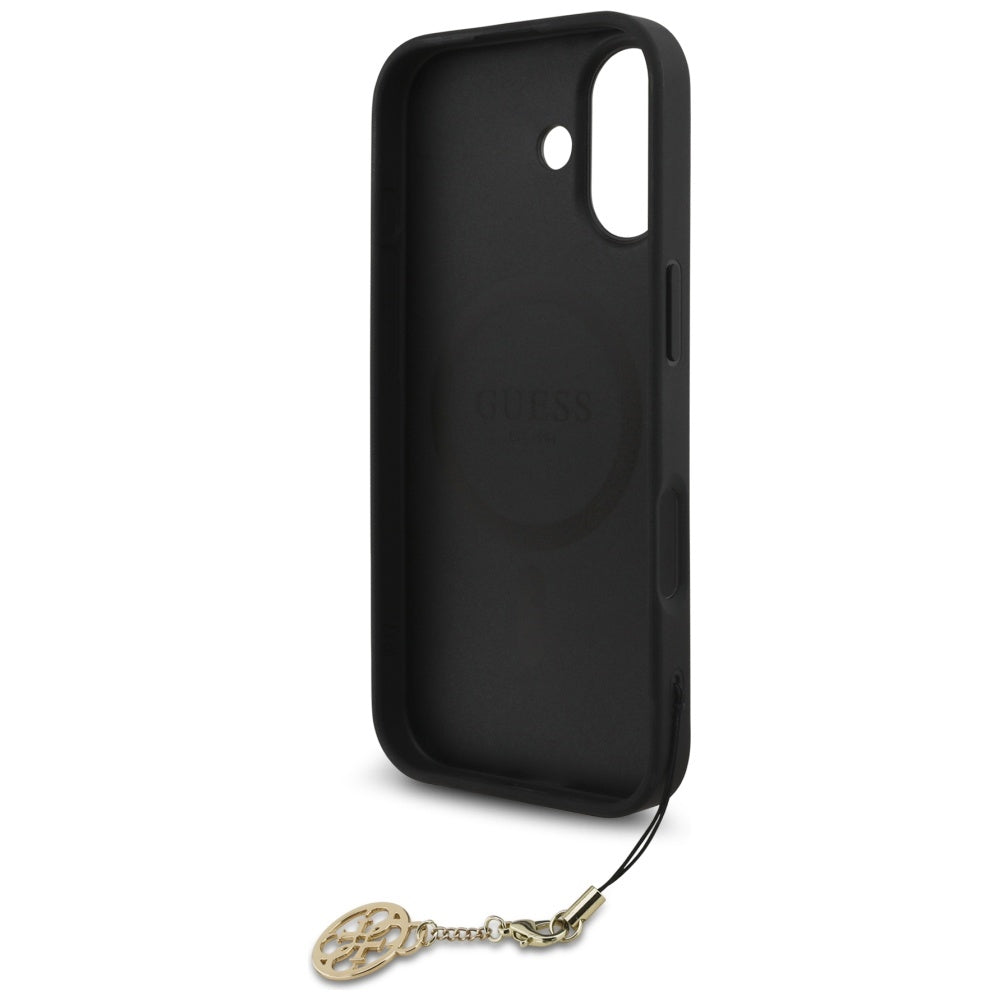 Husa de protectie Guess Hardcase 4G Charm Cradle MagSafe (GUHMP17SGF4GCK) compatibil cu iPhone 17, Negru
