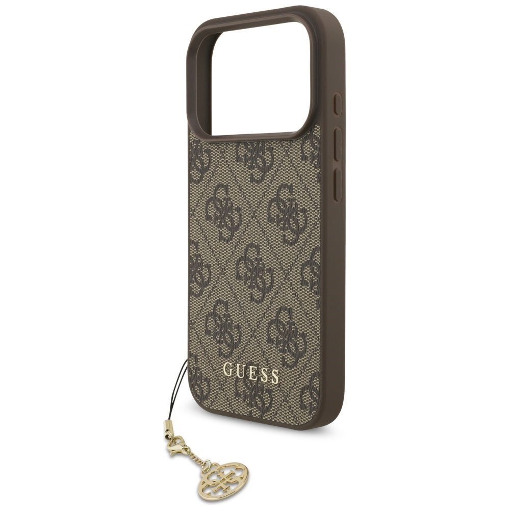 Husa de protectie Guess Hardcase 4G Charm Cradle MagSafe (GUHMP17XGF4GCW) compatibil cu iPhone 17 Pro Max, Maro