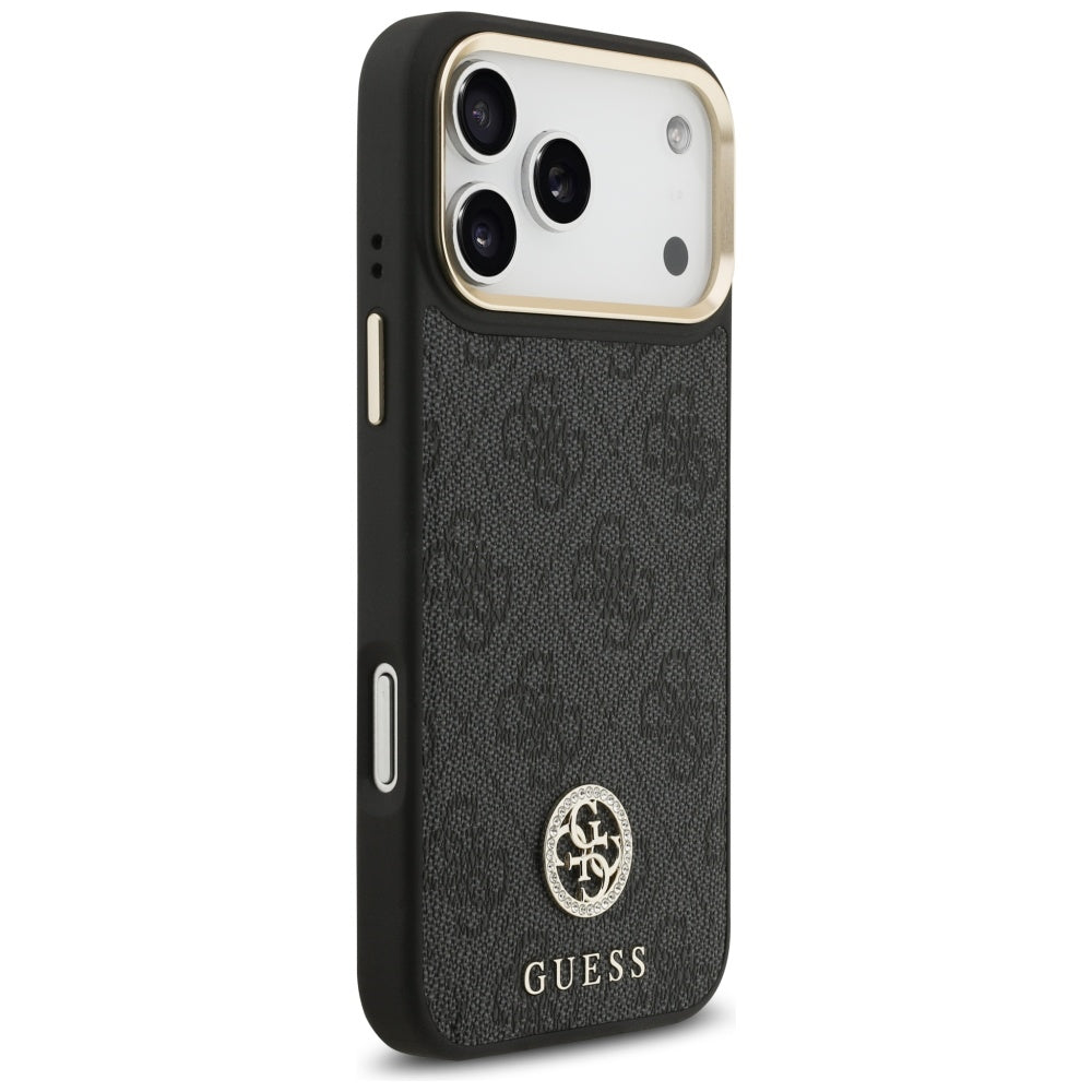 Husa de protectie Guess Hardcase 4G Strass Logo MagSafe (GUHMP17XP4GRMDEK) compatibil cu iPhone 17 Pro Max, Negru