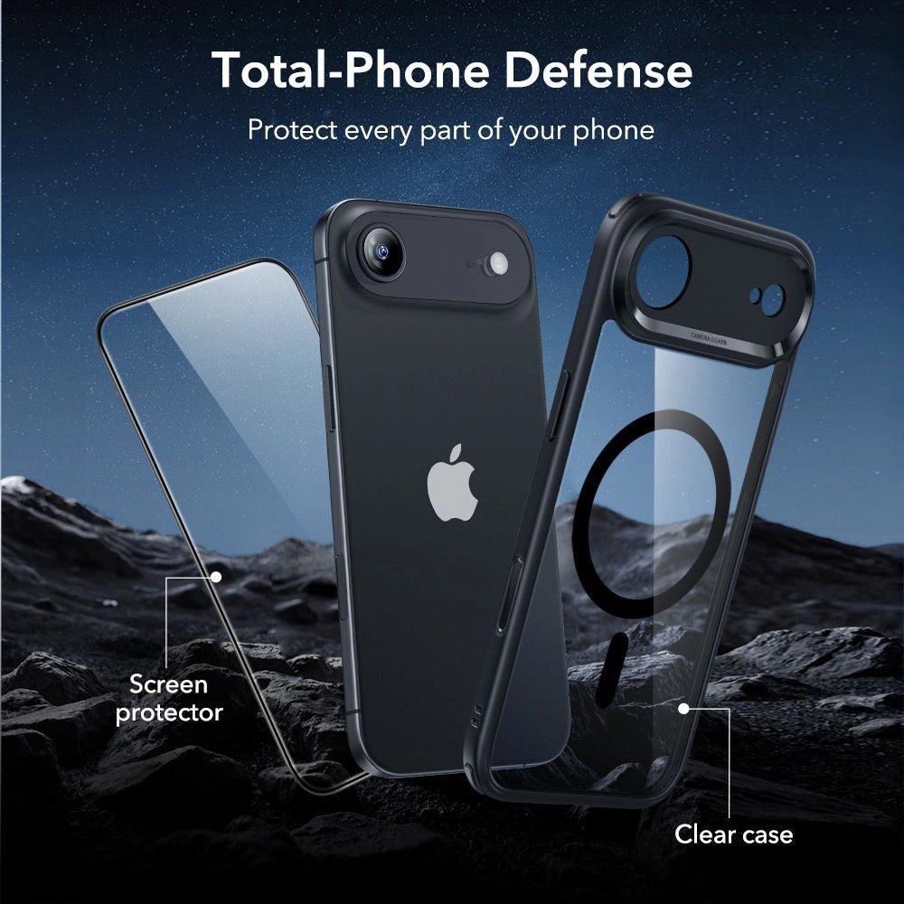 Folie de protectie ESR Classic Hybrid HaloLock compatibil cu iPhone 17 Air, Transparent Black