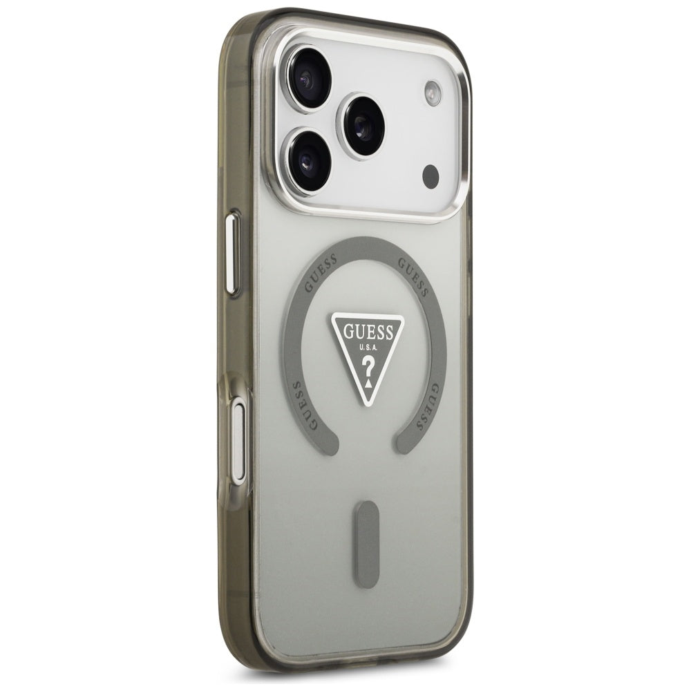 Husa de protectie Guess IML Gradient Triangle Logo MagSafe (GUHMP17XHGTMLCGA) compatibil cu iPhone 17 Pro Max, Kaki