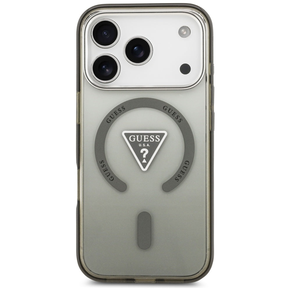 Husa de protectie Guess IML Gradient Triangle Logo MagSafe (GUHMP17LHGTMLCGA) compatibil cu iPhone 17 Pro, Kaki