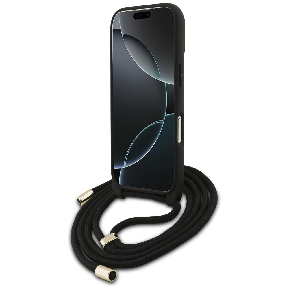 Husa de protectie Guess Crossbody Cord 4G Big Logo (GUHCP17LP4GMGCRW) compatibil cu iPhone 17 Pro, Maro