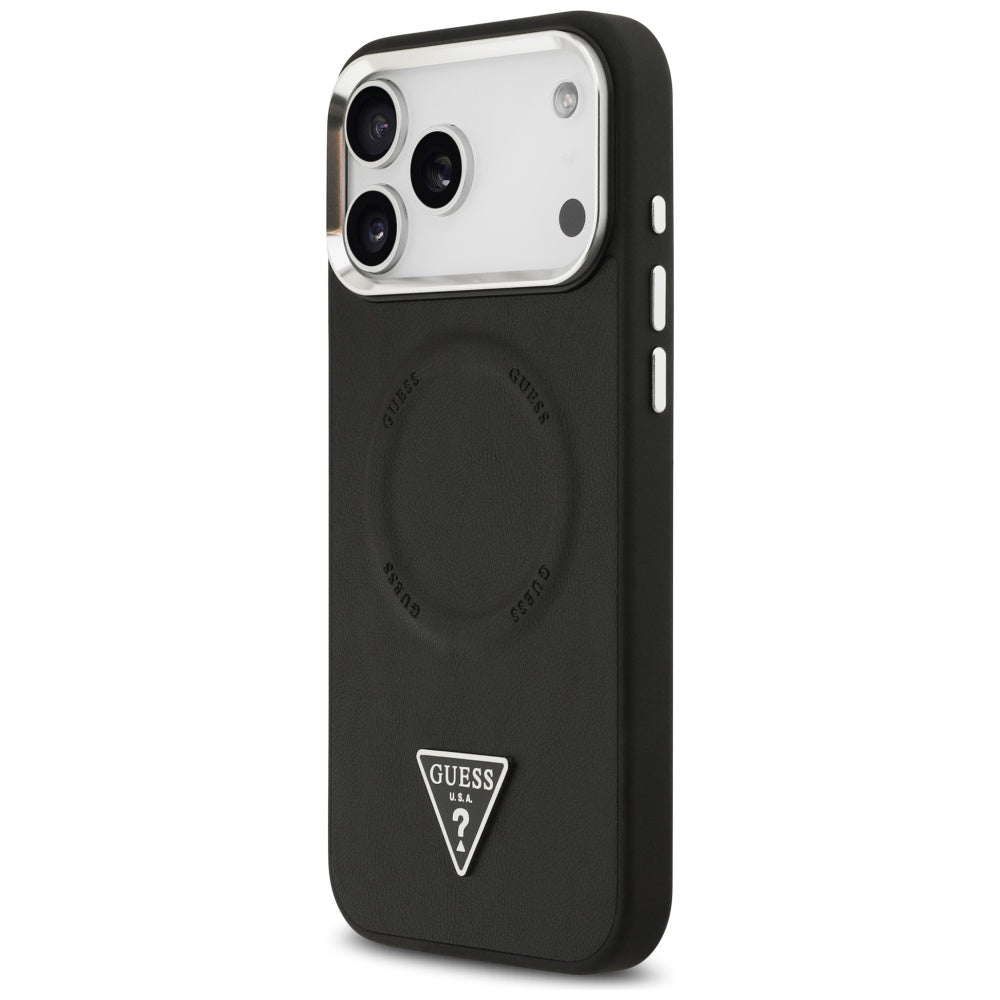 Husa de protectie Guess Hardcase Triangle Logo MagSafe (GUHMP17XPSDTSCMK) compatibil cu iPhone 17 Pro Max, Negru