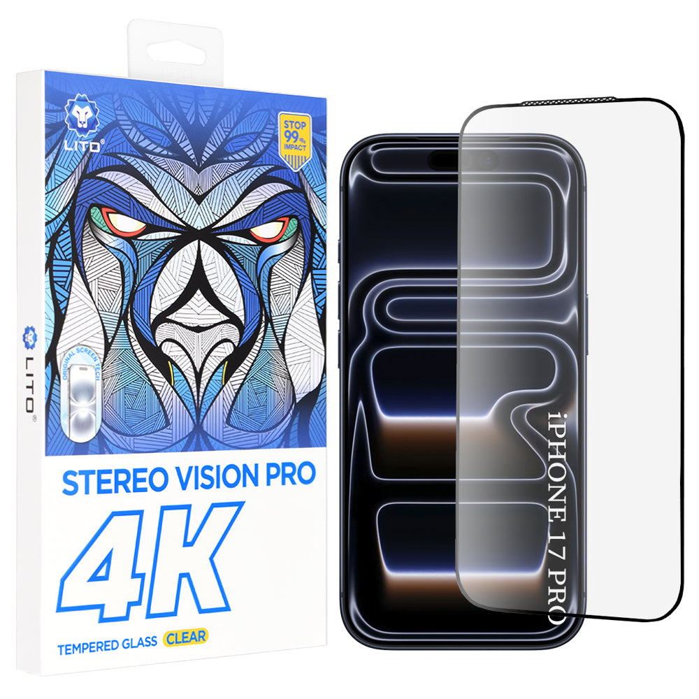 Folie de protectie Lito D+ Max 4K compatibil cu iPhone 17 Pro, Negru