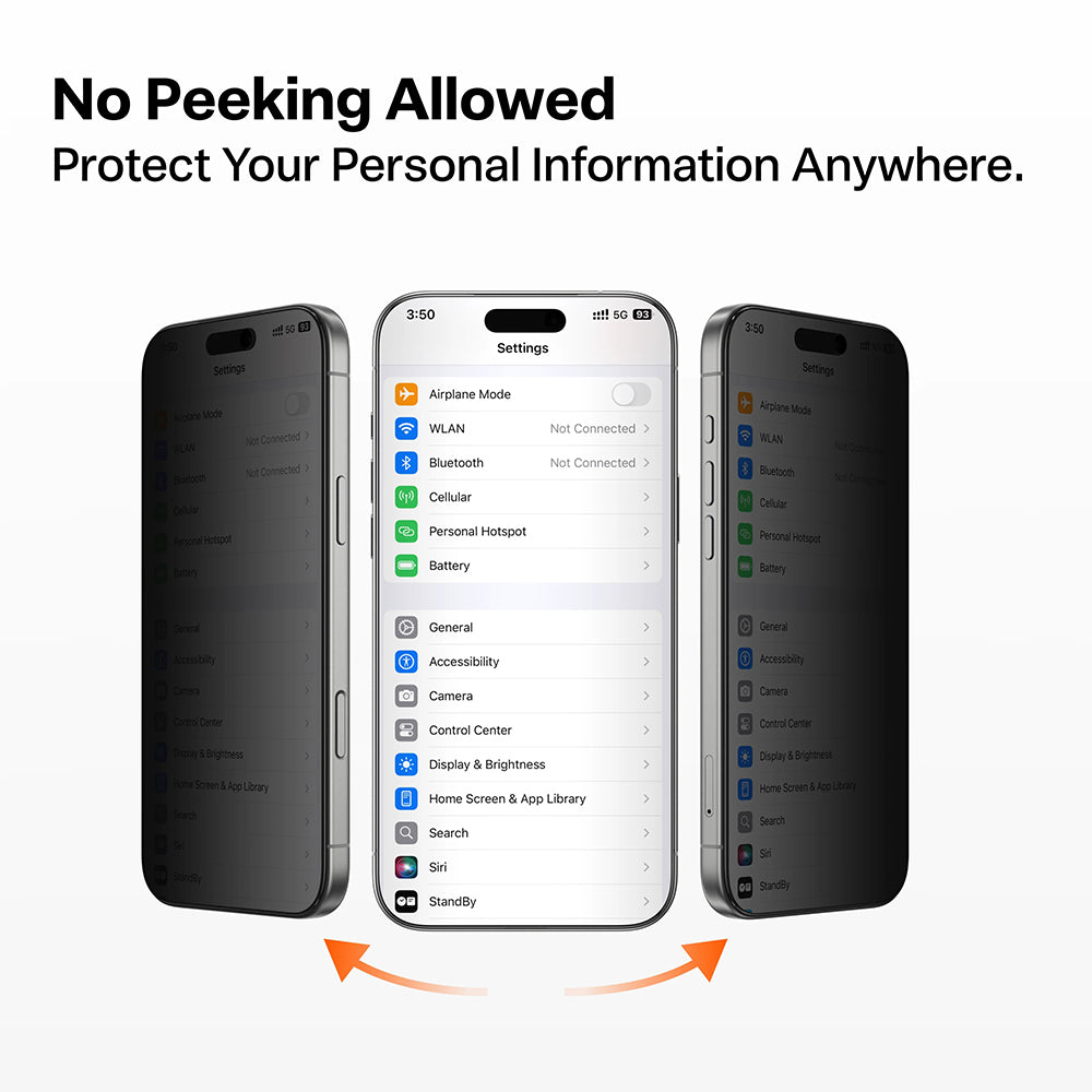 Folie de protectie Torras GlassGo Install Master Privacy compatibil cu iPhone 17 Pro, Negru