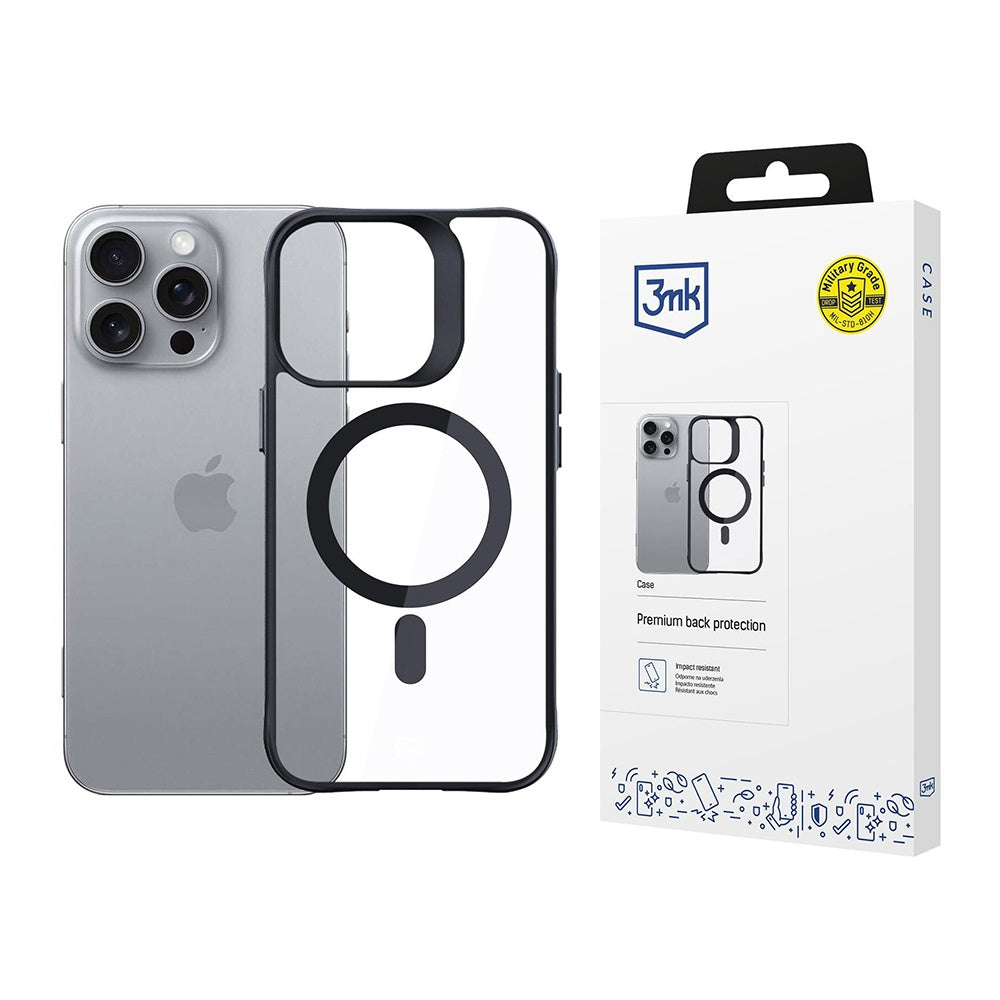 Husa de protectie 3mk Satin Armor MagCase compatibil cu iPhone 16 Pro, Transparent