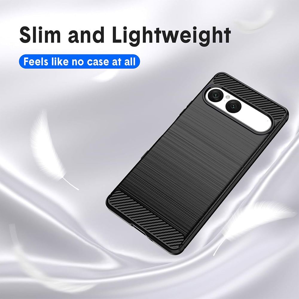 Husa de protectie Techsuit Carbon Silicone compatibil cu Sony Xperia 10 VII, Negru