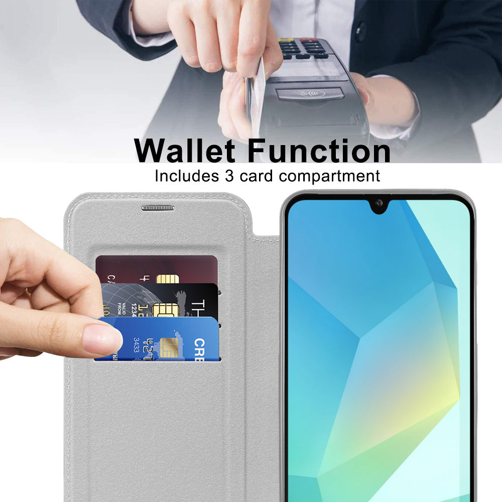 Husa de protectie Techsuit SmartMag Book compatibil cu Samsung Galaxy A17 5G / A17 4G / M17 / F17, Gri