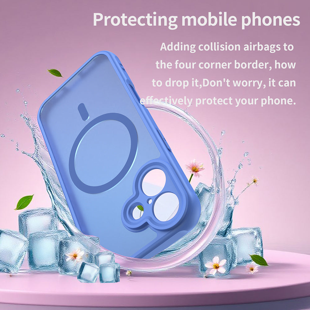 Husa de protectie Techsuit HaloFrost II MagSafe compatibil cu iPhone 16, Albastru Cer