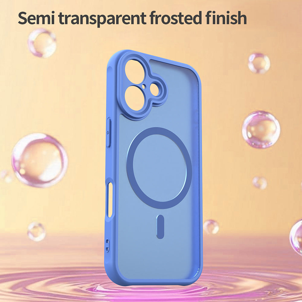Husa de protectie Techsuit HaloFrost II MagSafe compatibil cu iPhone 16, Albastru Cer