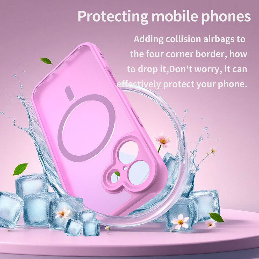 Husa de protectie Techsuit HaloFrost II MagSafe compatibil cu iPhone 16, Roz