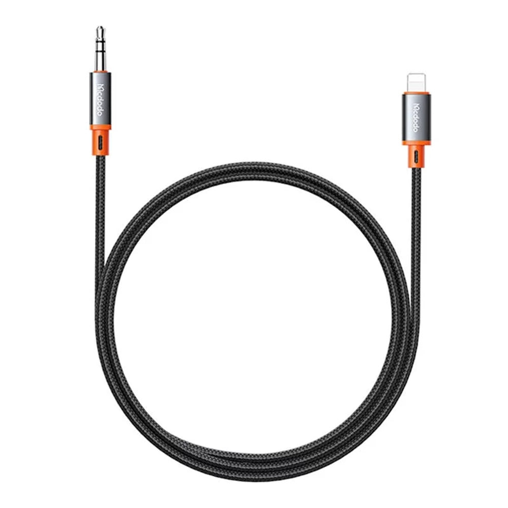 Adaptor Mcdodo Audio Cable Castle (CA-0780), Lightning to Jack 3.5mm, Nylon Braided, 1.2m, Negru