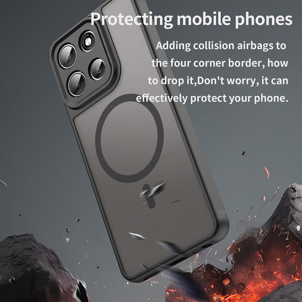 Husa de protectie Techsuit HaloFrost II MagSafe compatibil cu Motorola Moto G86, Negru
