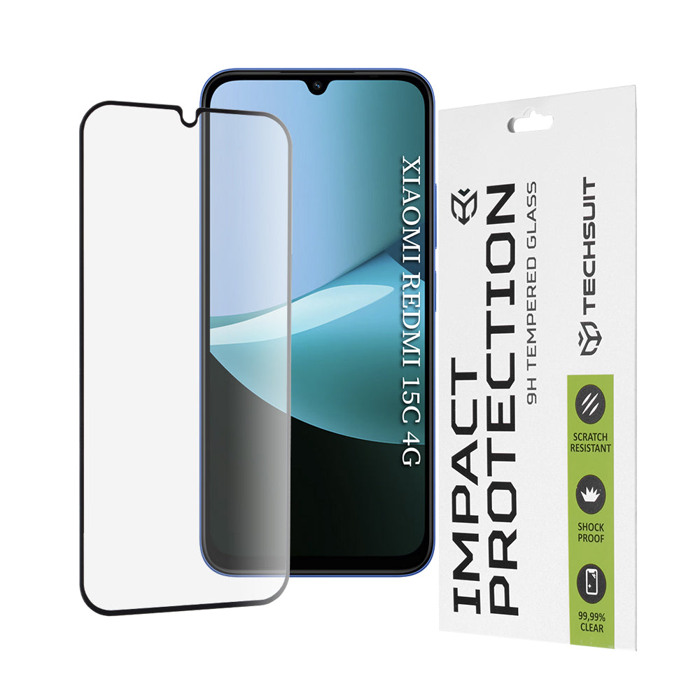 Folie de protectie Techsuit 111D Full Cover / Full Glue Glass compatibil cu Xiaomi Redmi 15C 4G / Redmi 15C 5G / Poco C85 4G, Negru