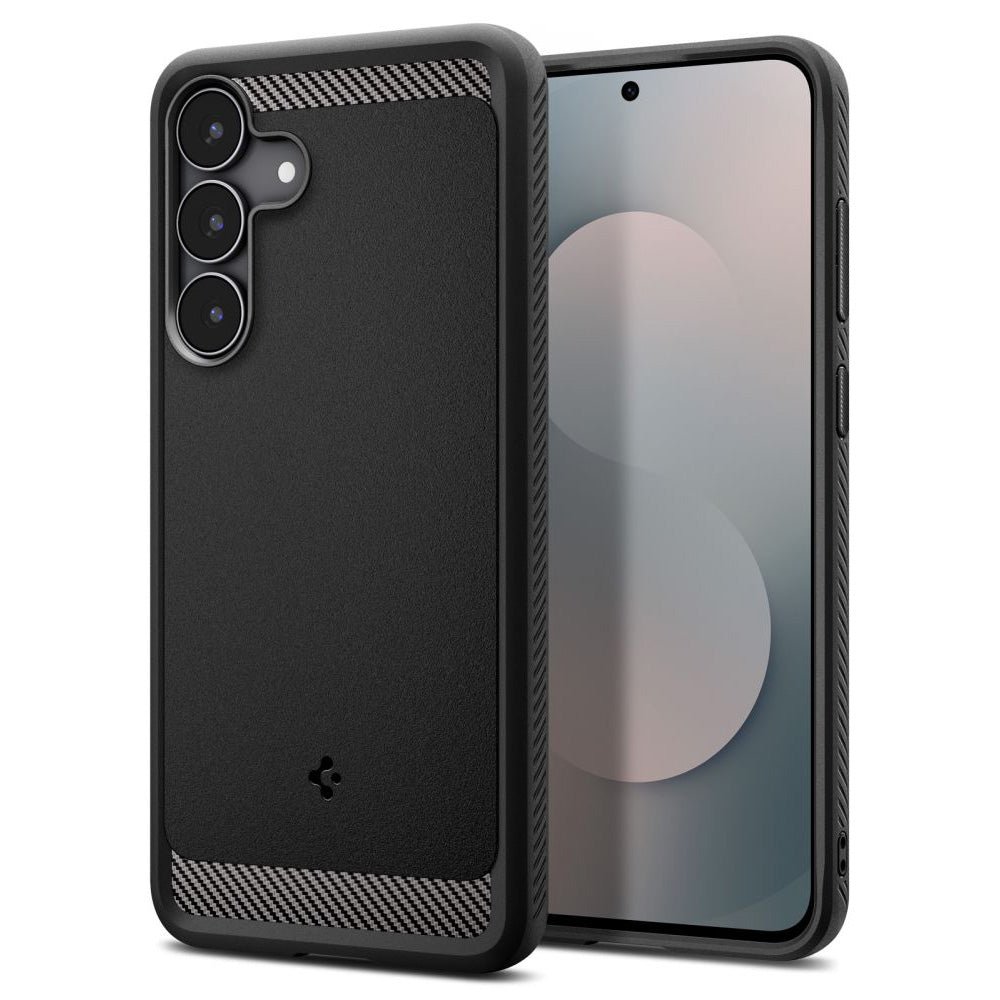 Husa de protectie Spigen Rugged Armor (ACS10025) compatibil cu Samsung Galaxy S25 FE, Negru Mat