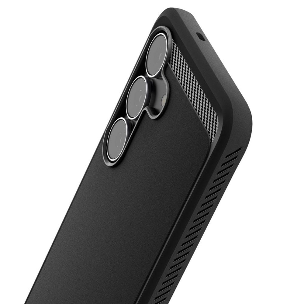 Husa de protectie Spigen Rugged Armor (ACS10025) compatibil cu Samsung Galaxy S25 FE, Negru Mat
