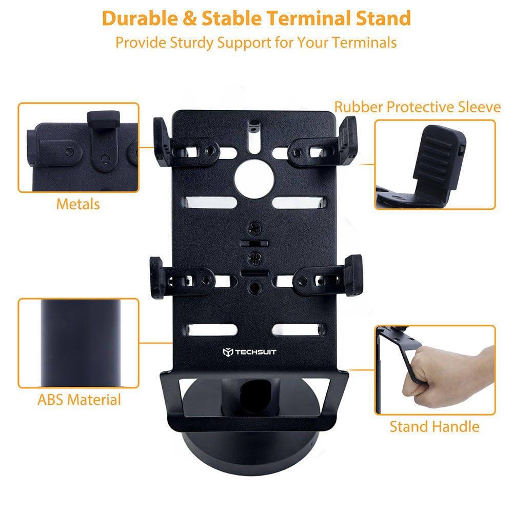 Suport Techsuit POS Stand PayNest (POS1), 270° Horizontal Rotation, Tilt up to 30°, Hold Steadily, 3M Adhesive, Negru