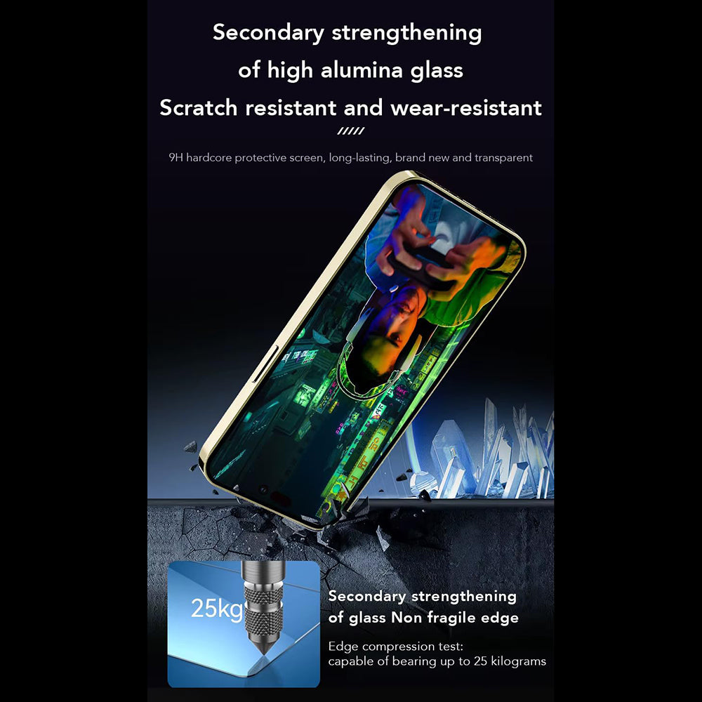 Folie de protectie ANANK 2.5D 1X Reinforced Anti-fingerprint compatibil cu iPhone 16, Negru