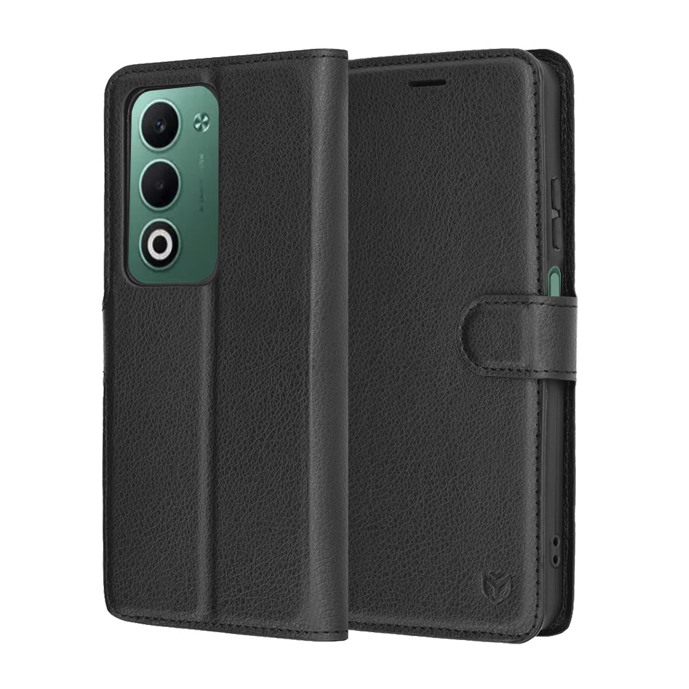 Husa de protectie Techsuit Leather Folio compatibil cu Oppo A5 4G / A5 5G, Negru