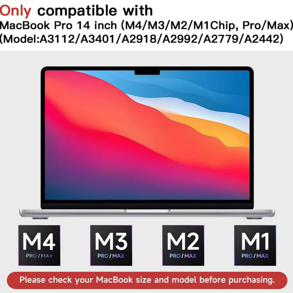 Husa de protectie MacBook Techsuit VisionProX Anti-Blue Light compatibil cu MacBook Pro 14" (2023 / 2024 / 2025 / 2026), Transparent Mat
