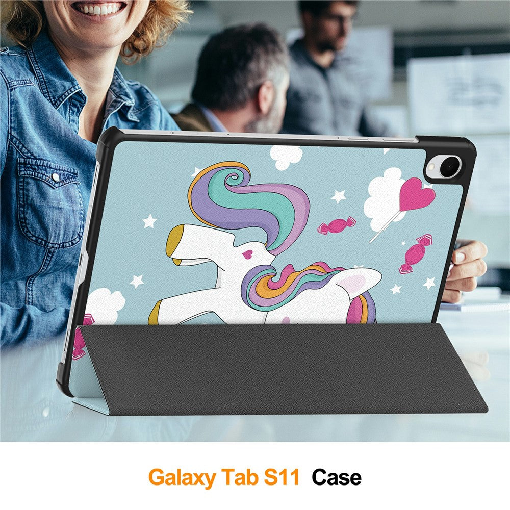 Husa de protectie tableta Techsuit FoldPro compatibil cu Samsung Galaxy Tab S11, Unicorn