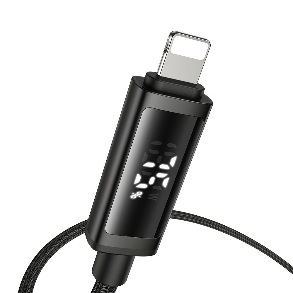 Cablu Mcdodo (CA-7970), USB-A to Lightning, Dual LED Display, 3A, 1.2m, Negru