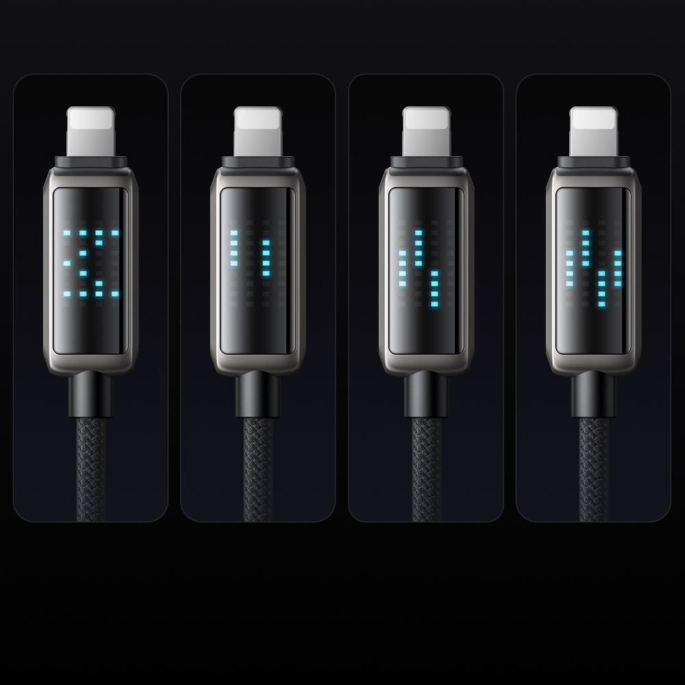 Cablu Mcdodo (CA-5250), USB-A to Lightning, LED Display, 1.2m, Negru