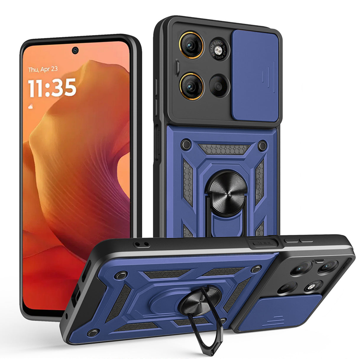 Husa de protectie Techsuit CamShield Series compatibil cu Motorola Moto G15 / G15 Power / G17 / G17 Power, Albastru