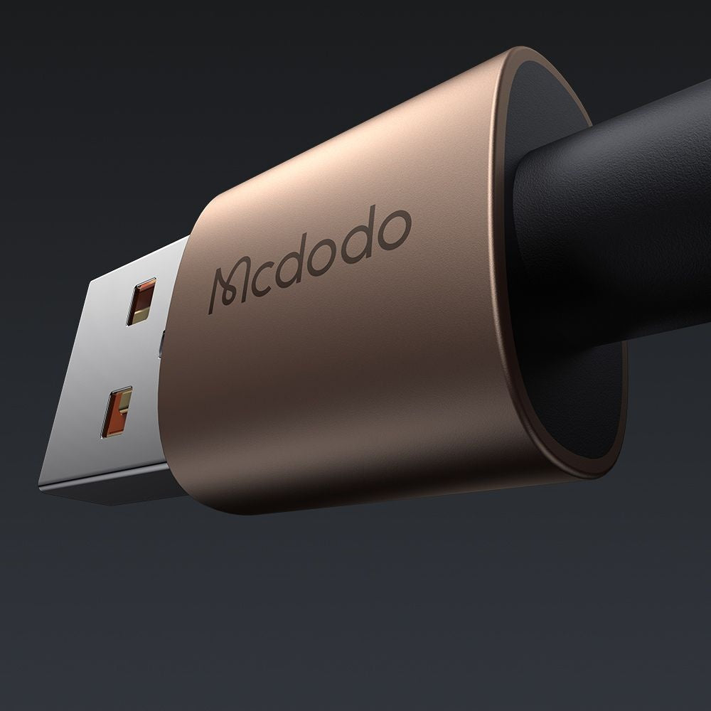 Cablu Mcdodo (CA-6891), with Charging Light, USB-C to USB-A, Transparent Cable, 6A, 1.2m, Auriu Desert