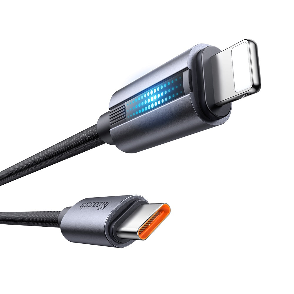 Cablu Mcdodo (CA-5710), with Breathing Light, USB-C to Lightning, 36W, 3A, 1.2m, Negru