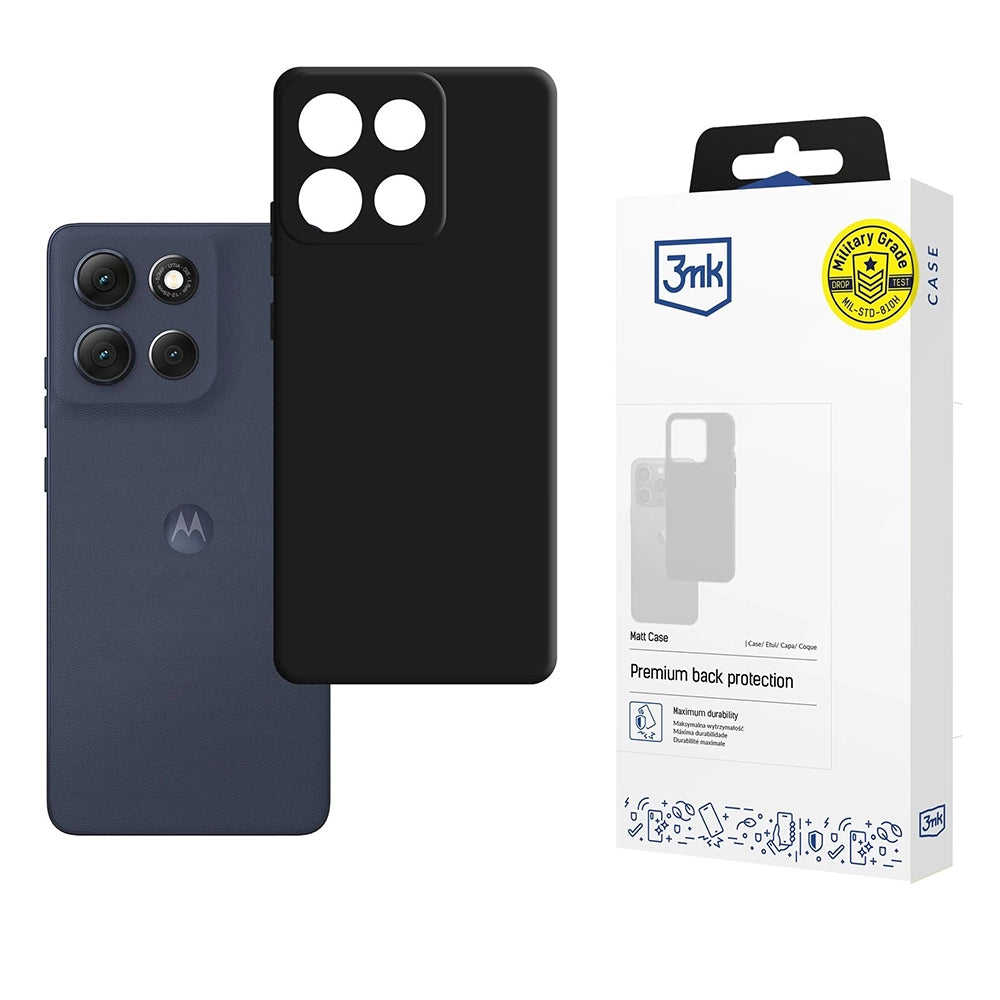 Husa de protectie 3mk Matt compatibil cu Motorola Moto G86, Negru