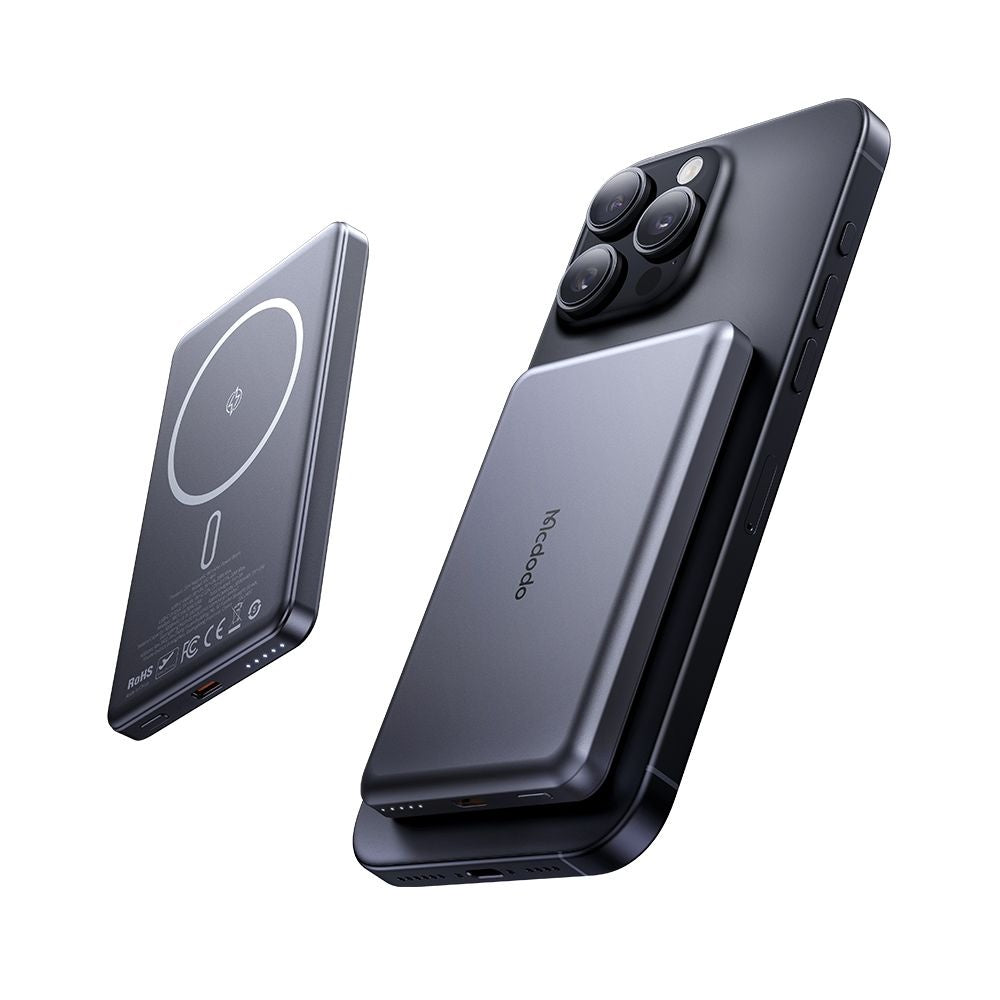 Baterie externa Mcdodo Magnetic Meta Series (MC-4641), 5000mAh, 20W, Ultra-Thin Design, Negru