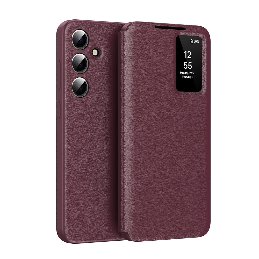Husa de protectie Techsuit SmartView Series compatibil cu Samsung Galaxy S25 FE, Rosu