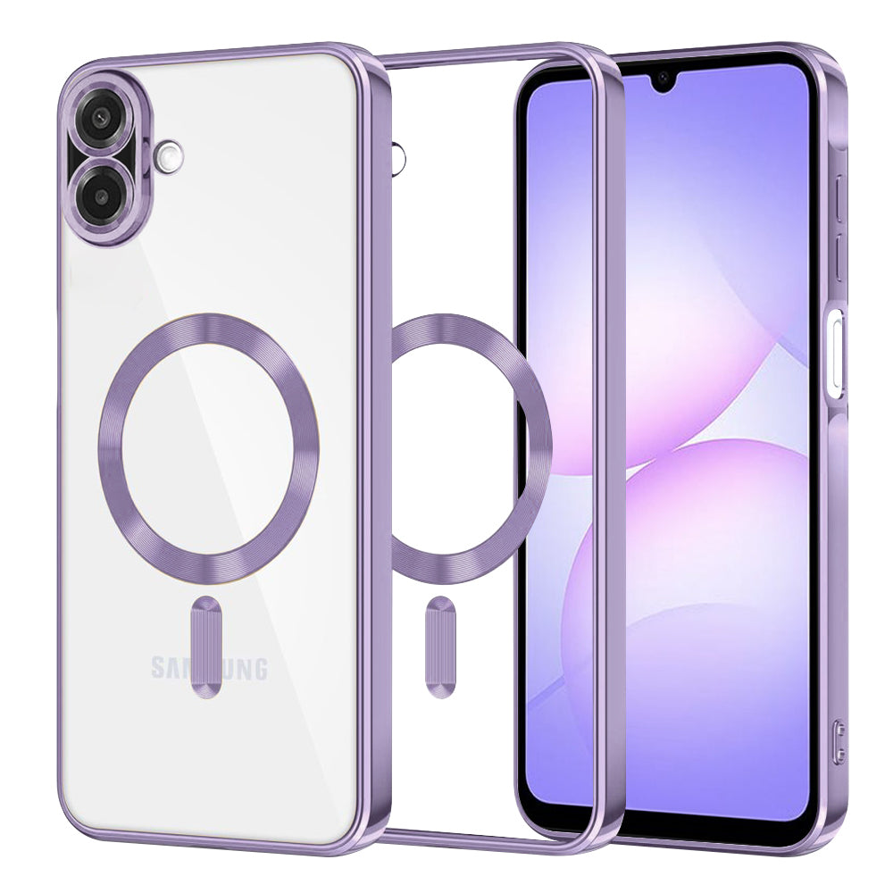 Husa de protectie Techsuit Luxury Crystal MagSafe compatibil cu Samsung Galaxy A07 4G, Mov Deschis
