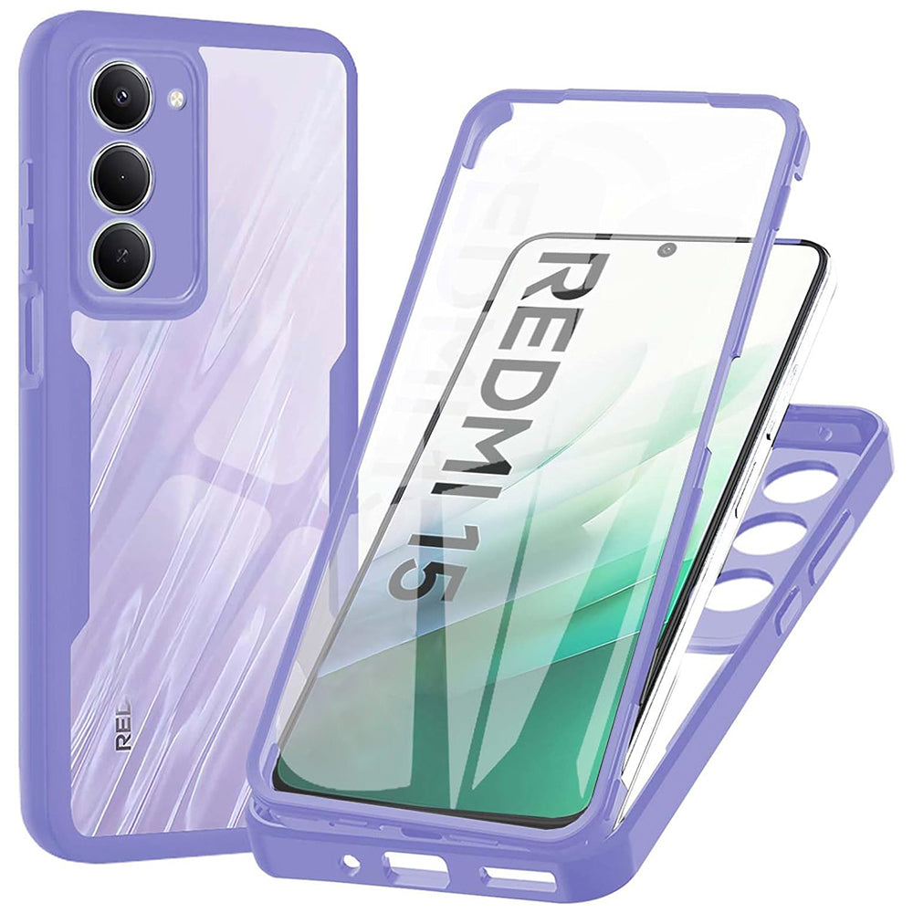 Folie de protectie Techsuit ColorVerse 360 Series + compatibil cu Xiaomi Redmi 15 4G / Redmi 15 5G, Mov