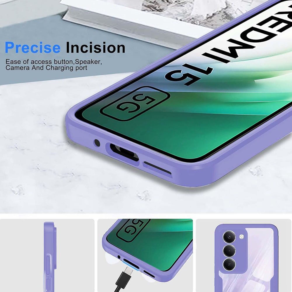 Folie de protectie Techsuit ColorVerse 360 Series + compatibil cu Xiaomi Redmi 15 4G / Redmi 15 5G, Roz