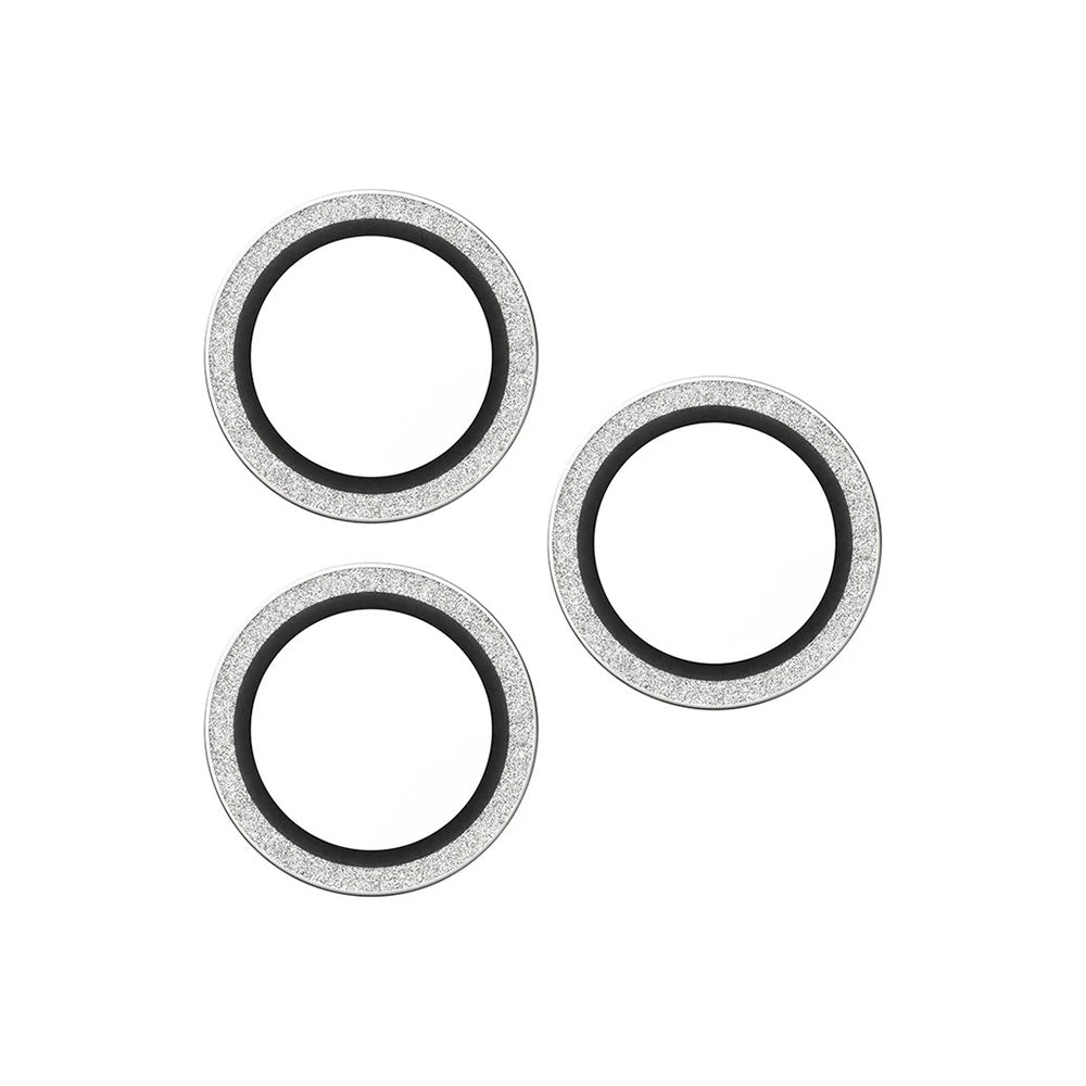 Folie de protectie PanzerGlass® Hoops® Camera Lens compatibil cu iPhone 17 Pro / iPhone 17 Pro Max / iPhone 16 Pro / iPhone 16 Pro Max, Glitter Silver