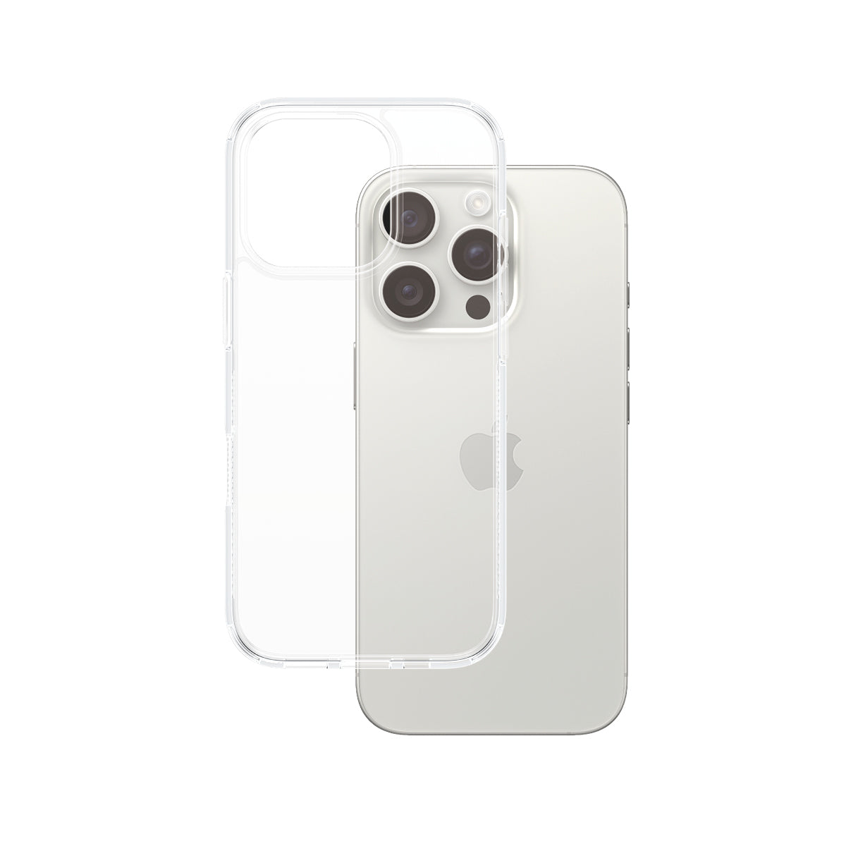 Husa de protectie PanzerGlass® HardCase Series compatibil cu iPhone 16 Pro, Transparent
