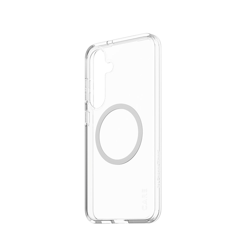 Husa de protectie PanzerGlass® CARE Flagship Urban Combat White Qi Compatible compatibil cu Samsung Galaxy S25 Plus, Transparent
