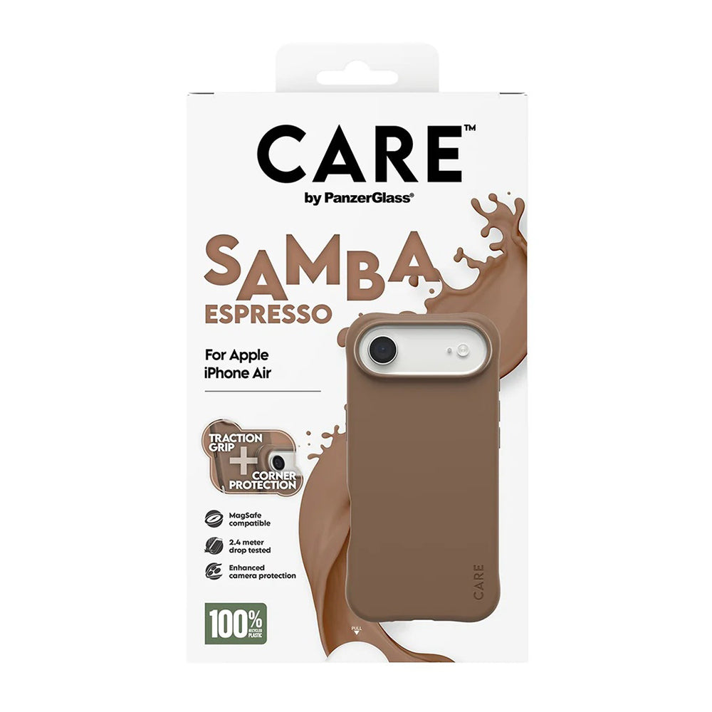 Husa de protectie PanzerGlass® CARE Fashionable w. MagSafe compatibil cu iPhone 17 Air, Samba Espresso