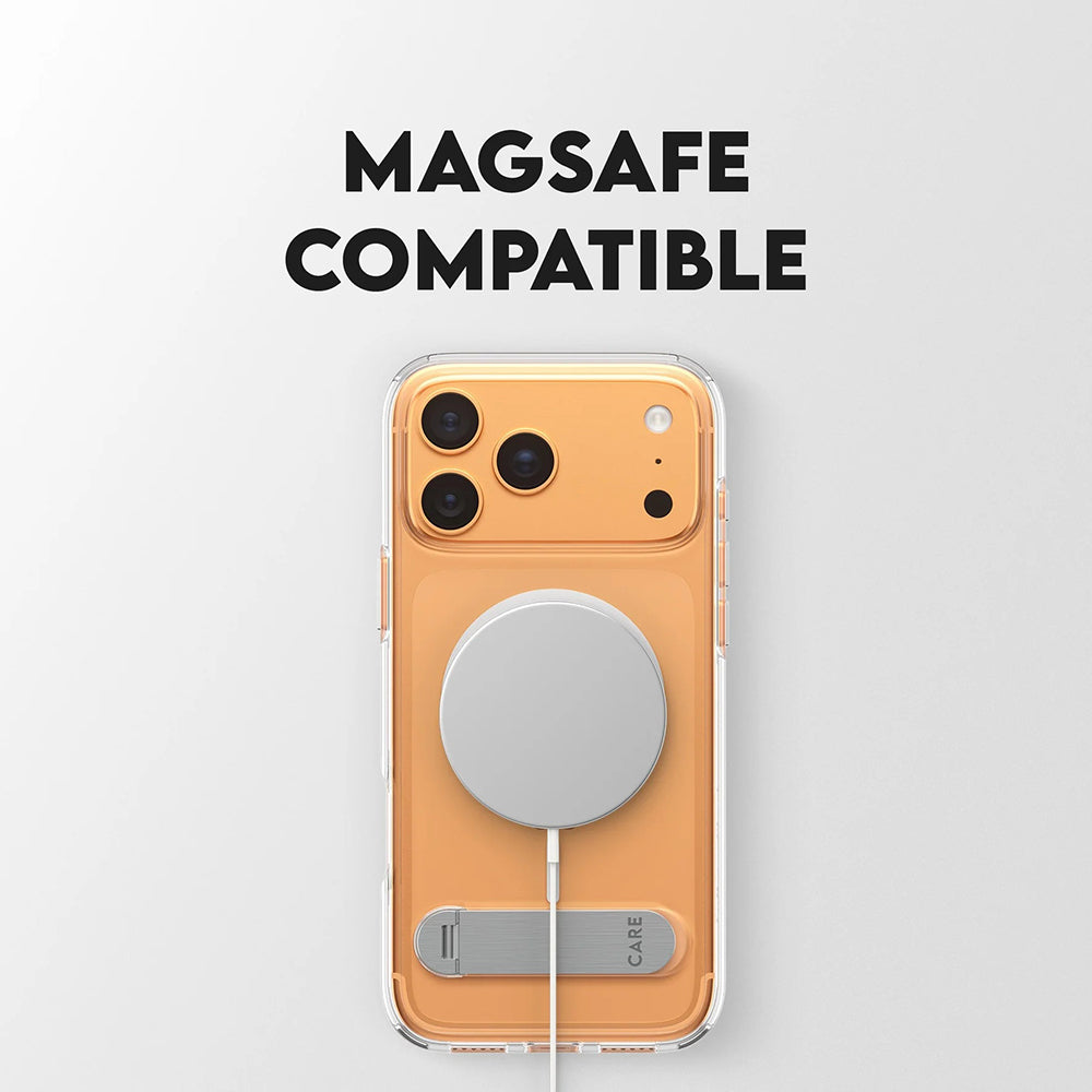 Husa de protectie PanzerGlass® CARE Feature Kickstand MagSafe compatibil cu iPhone 17 Pro Max, Transparent