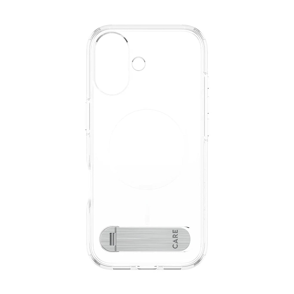Husa de protectie PanzerGlass® CARE Feature Kickstand MagSafe compatibil cu iPhone 17, Transparent