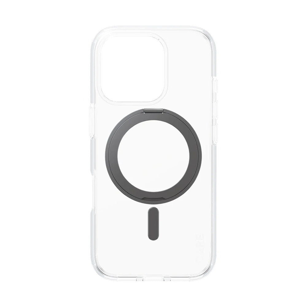 Husa de protectie PanzerGlass® CARE Feature Black Kickstand & MagSafe compatibil cu iPhone 16 Pro, Transparent